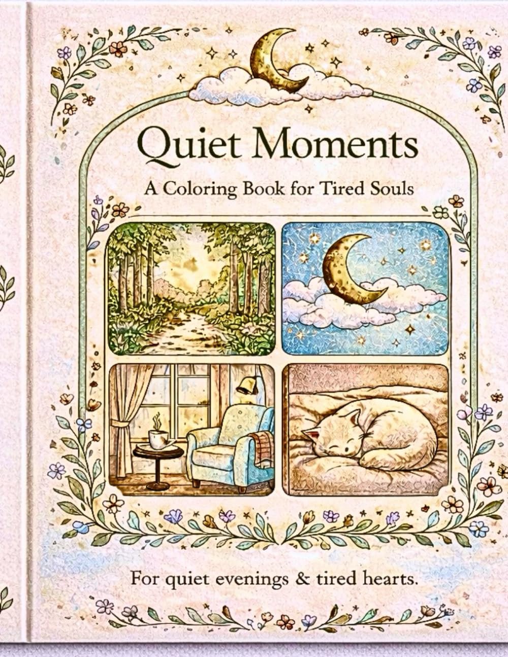 Quiet Moments: A Cozy Coloring Book for Tired Souls | Stress Relief & Relaxation for Adults and Teens