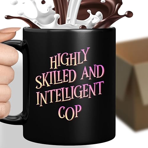 Miniatura 1 de Highly Skilled And Intelligent Cop's Gift, Perfect For Mother's Day, Funny Cop Appreciation Quote On 11oz Ceramic Coffee Mug
