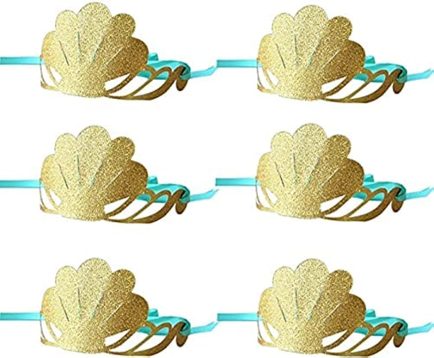 Confetti! Mermaid Crowns (Pack of 12) | Mermaid party - mermaid theme birthday party - Under the Sea Party - Seashell Crown - Mermaid Party Supply - Mermaid Party Hat