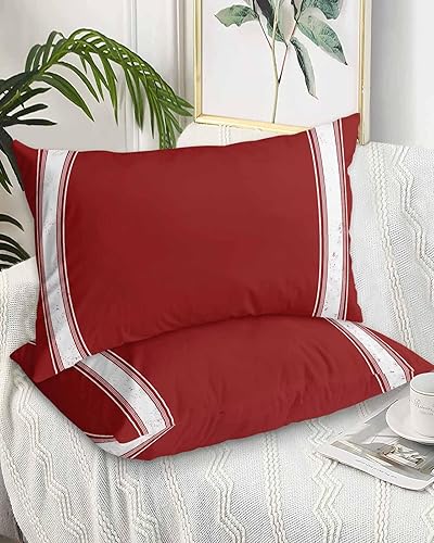 Miniatura 2 de Fundas de almohada de Navidad tamaño King, 2 paquetes de fundas de almohada suaves decorativas para sofá y sillón, funda de cojín lumbar con cierre