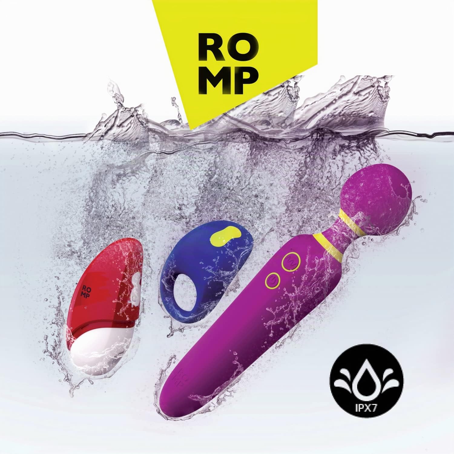 ROMP Pleasure Kit – Set mit 3 Paarvibratoren – Klitoris-Sauger – Massagestab – Vibrierender Penisring – Wasserdicht – Wiederaufladbar