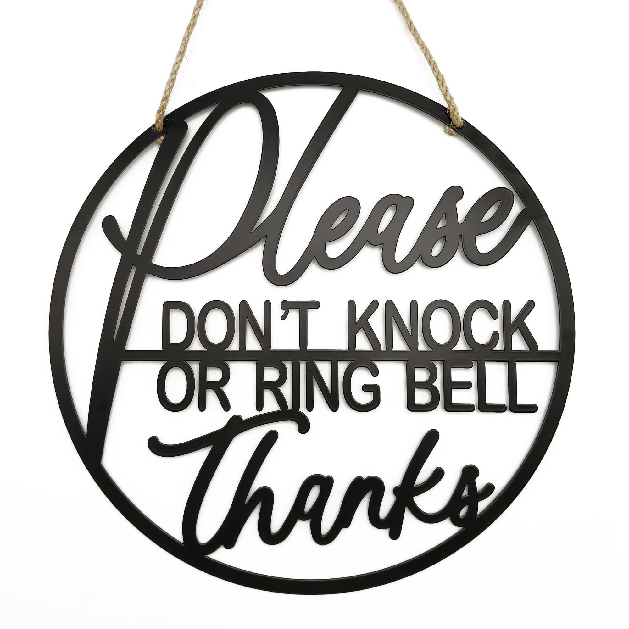 Panneau Don't Knock en métal pour porte d'entrée et portail