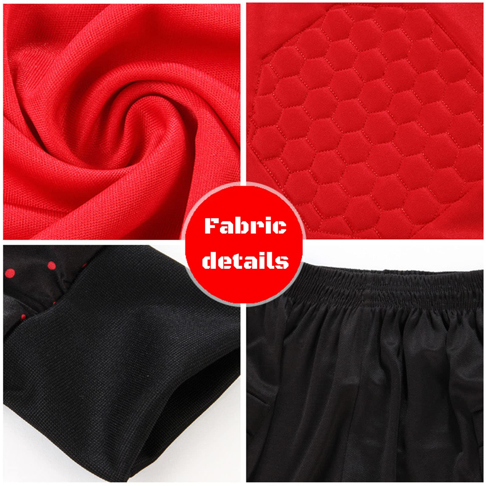 Kit de Camiseta de Portero de fútbol para Hombre, Camiseta de fútbol de Portero Acolchada para niños con número de Nombre, Logotipo del Equipo para niños y Adultos