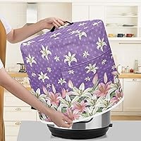 Vista 95 de Cubierta abstracta para freidora de aire con estampado de corazón, cubierta de olla a presión de 3 cuartos de galón, cubierta antipolvo para olla a