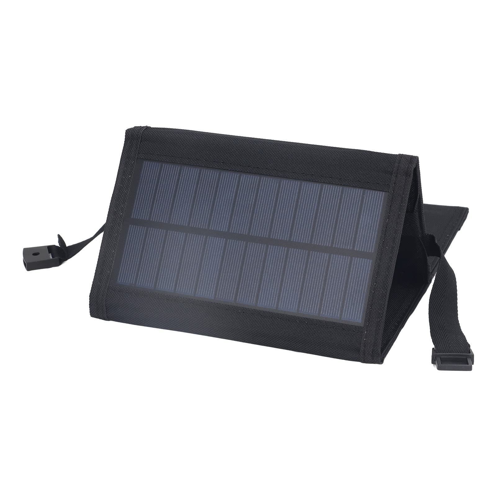 Foldable Solar Charger Board, 10W 5V Folding Solar Panel Solar Panel Charger with 5V 2A USB Output for Phone Tablet, Camping Hiking, Power Supplies (Black)