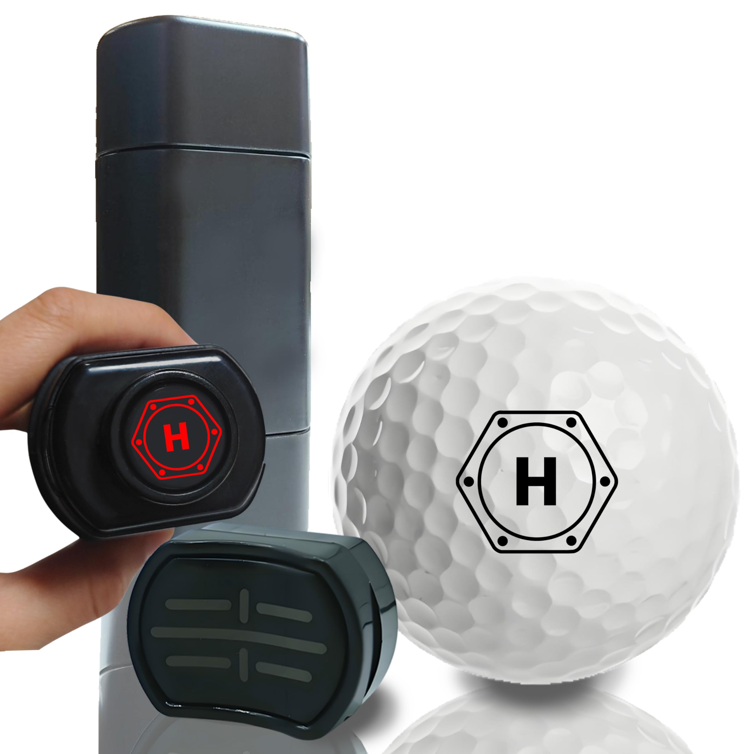 Niestandardowy znaczek do piłki golfowej, 2 w 1, z podwójną głowicą, wielokrotnego użytku, samotuszujący stempel do piłek golfowych, zdejmowany znacznik linii piłki golfowej i narzędzie do