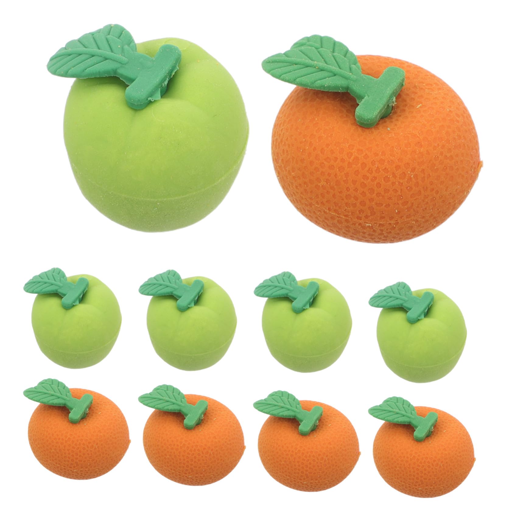 UKCOCO 100pièces Lot de Gommes à Effacer Forme de Fruits Mini Pommes et Oranges pour Garçon Fille Fournitures Scolaires Kawaii Récompenses de Fête Rentrée Scolaire