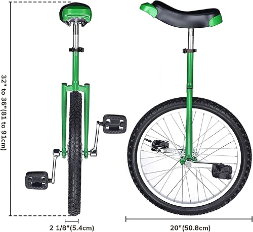 Miniatura 45 de AW Rueda de 16/18/20/24 pulgadas, asiento ajustable para exteriores, para adultos, niños, deportes al aire libre, ejercicio de fitness, para elegir