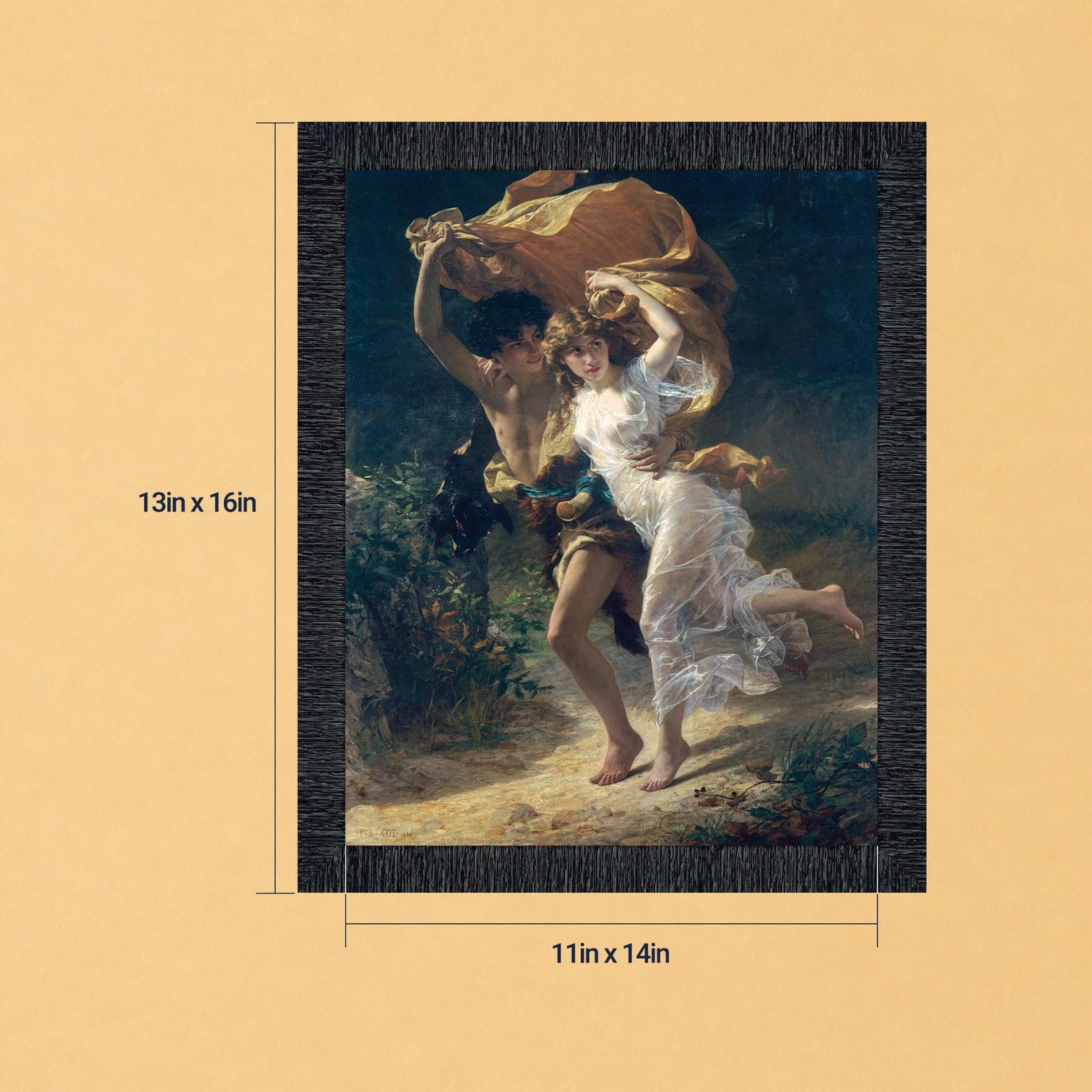 絵画 The STORM Amazon.com: The Storm by Pierre-Auguste Cot, Romantic Framed Wall