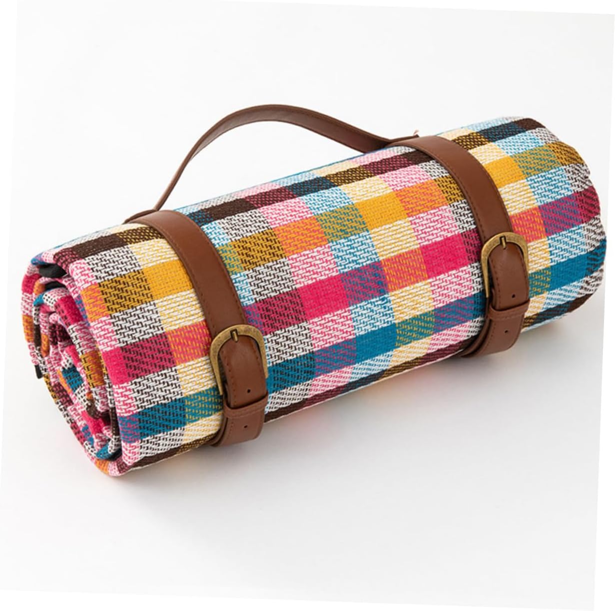 Leather Strap Picnic Mat Outdoor Camping Ground Mat 150x200cm Thick Waterproof Outdoor Cushion for Hiking Park Beach