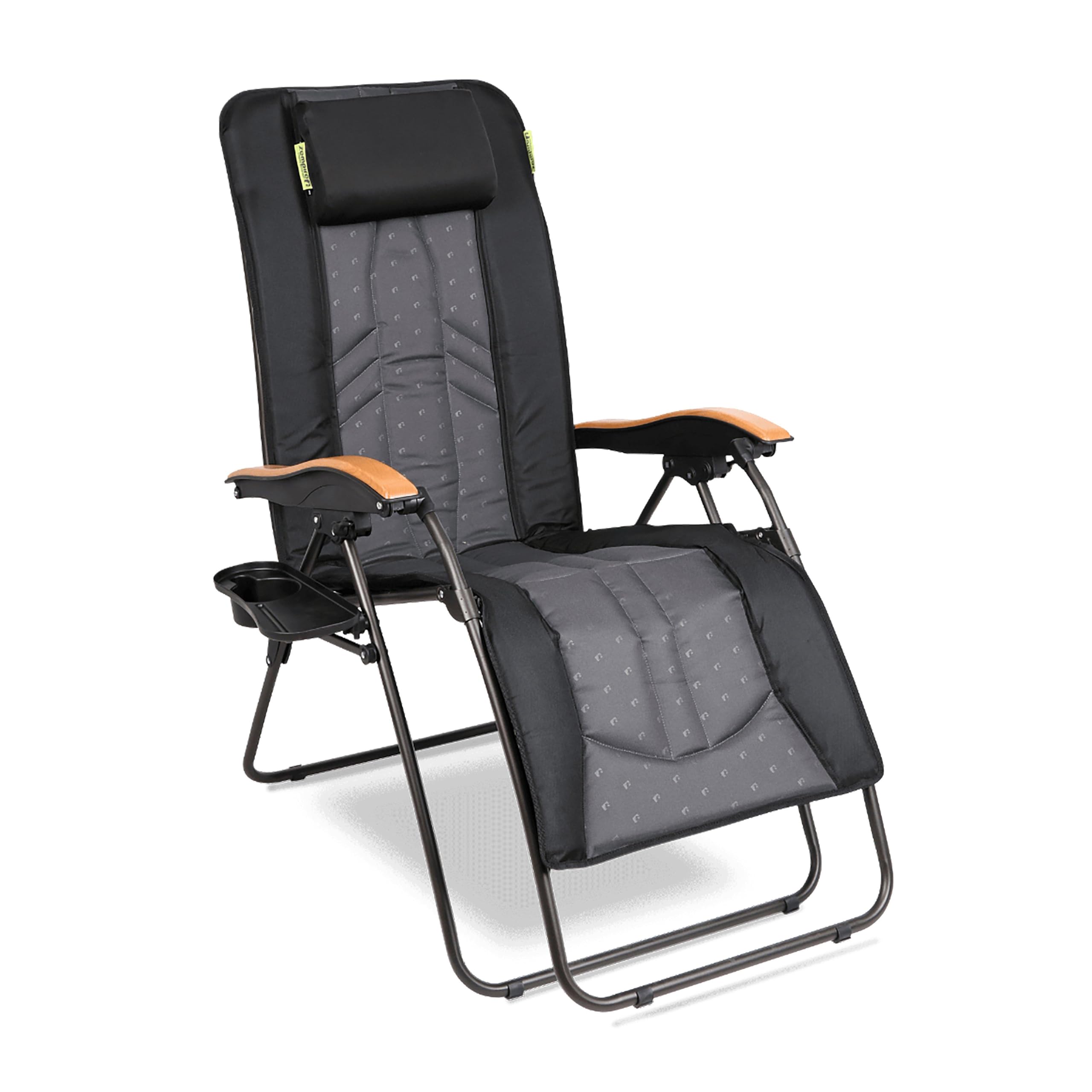 Zempire Halo Lounger Camping Chair with Arm Rest, Powder Coated 20mm Steel Tube and Padded 600D Polyester