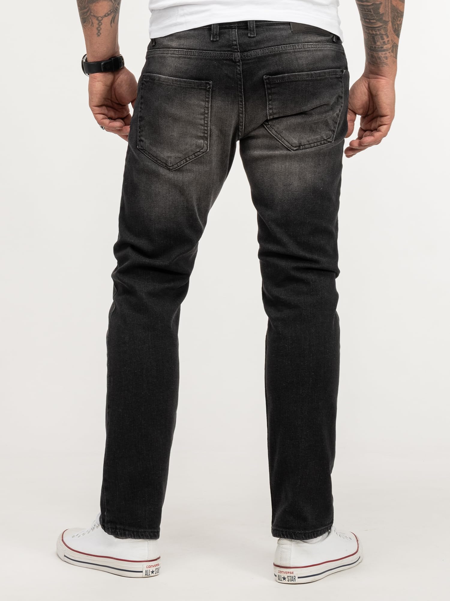Lorenzo Loren Jeans Herren Hose Regular Fit Used-Look Denim M17 | Herrenjeans mit geradem Bein, lange Jeanshose für Alltag und Freizeit