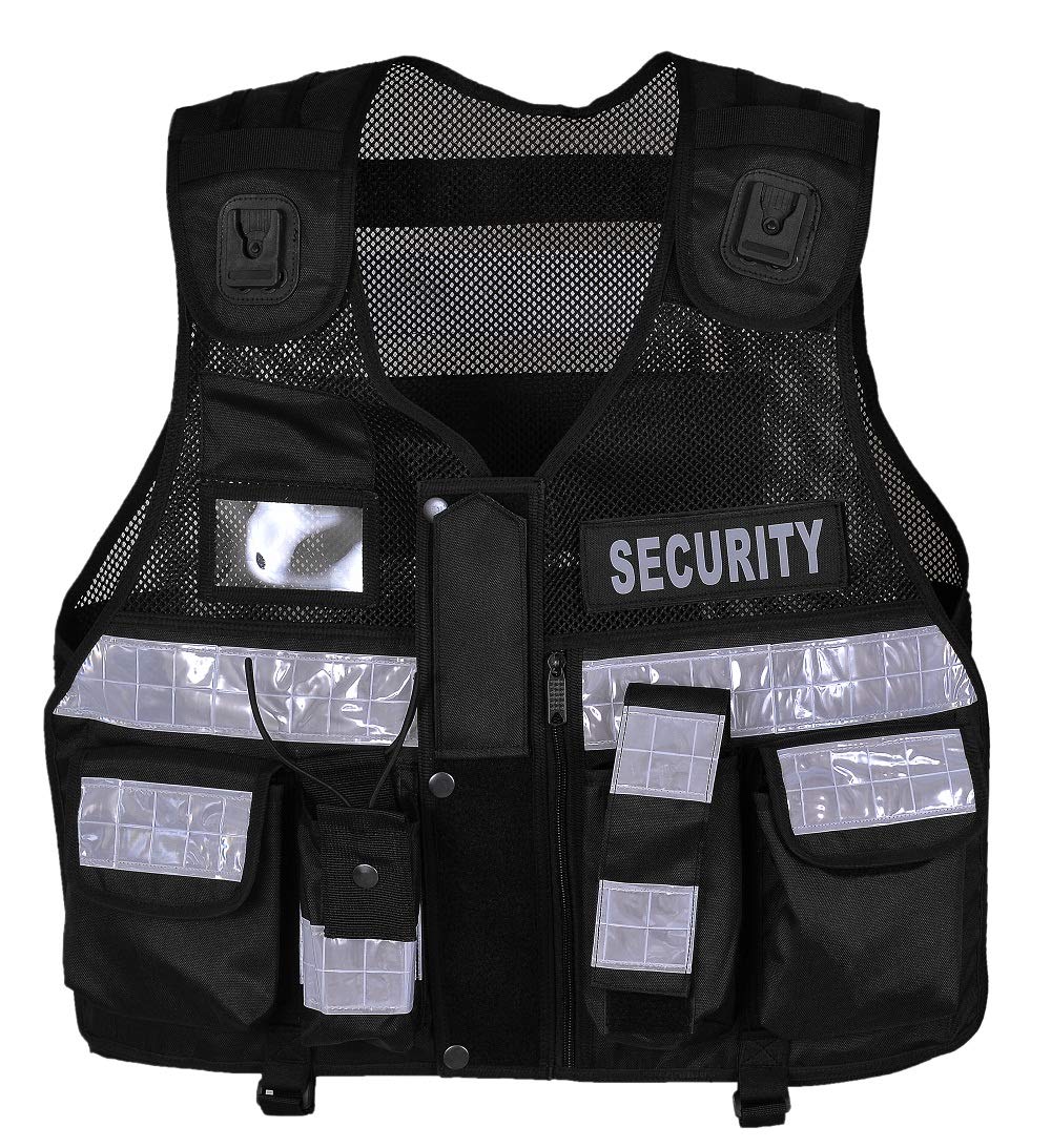 Rac3 Unisex Black Tactical Vest Security, Enforcement, Dog Handler Cctv, Tac Vest (Security)