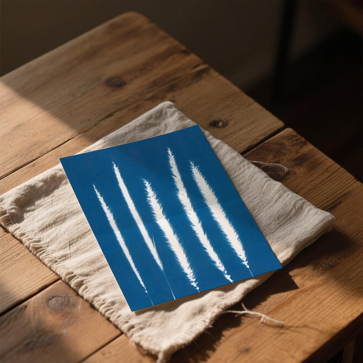 Cyanotype Kit A4 30 Sheets Tear-Resistant Cyanotype Paper Sylephioro Beginner-Friendly Crafts for Adults, Educators, and DIY Enthusiasts