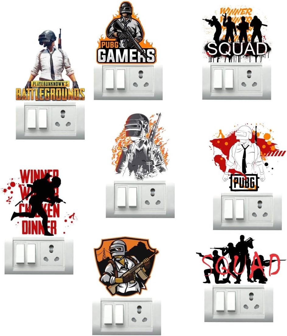 Sticker Studio Pub-g Switchboard Sticker and Decals Viny,Multicolour (30 cm X 30 cm)