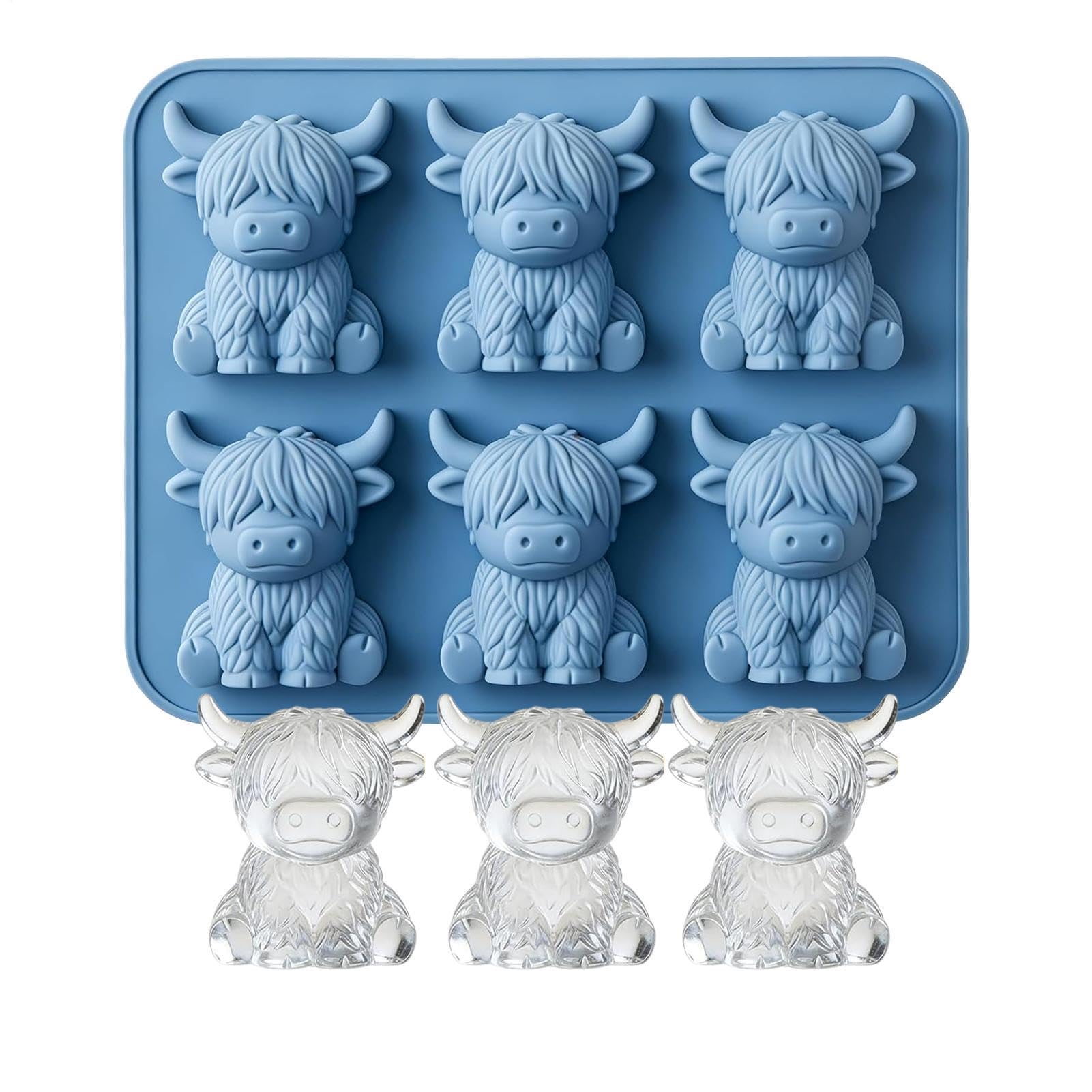 Presse à Glaçons Moule réutilisable 2 pièces avec forme de vache 3D