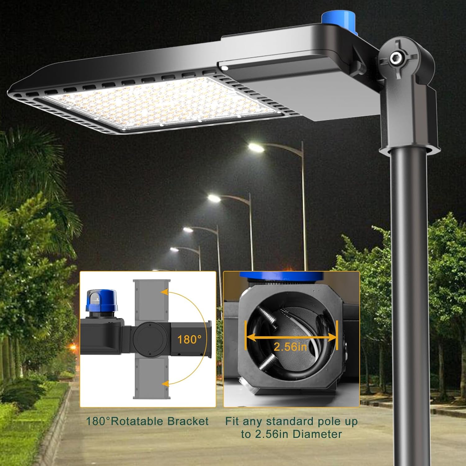 400W LED Parking Lot Light (60000lm Eqv 1600W HID HPS) Arm Mount LED Pole Light, IP65 5000K Outdoor Commercial Area Lighting Dusk to Dawn 𝟕 𝐲𝐞𝐚𝐫𝐬 𝐰𝐚𝐫𝐫𝐚𝐧𝐭𝐲-2Pack 400W LED Parking Lot Light (60000lm Eqv 1600W HID HPS) Arm Mount LED Pole Light, IP65 5000K Outdoor Commercial Area Lighting Dusk to Dawn 𝟕 𝐲𝐞𝐚𝐫𝐬 𝐰𝐚𝐫𝐫𝐚𝐧𝐭𝐲-2Pack
