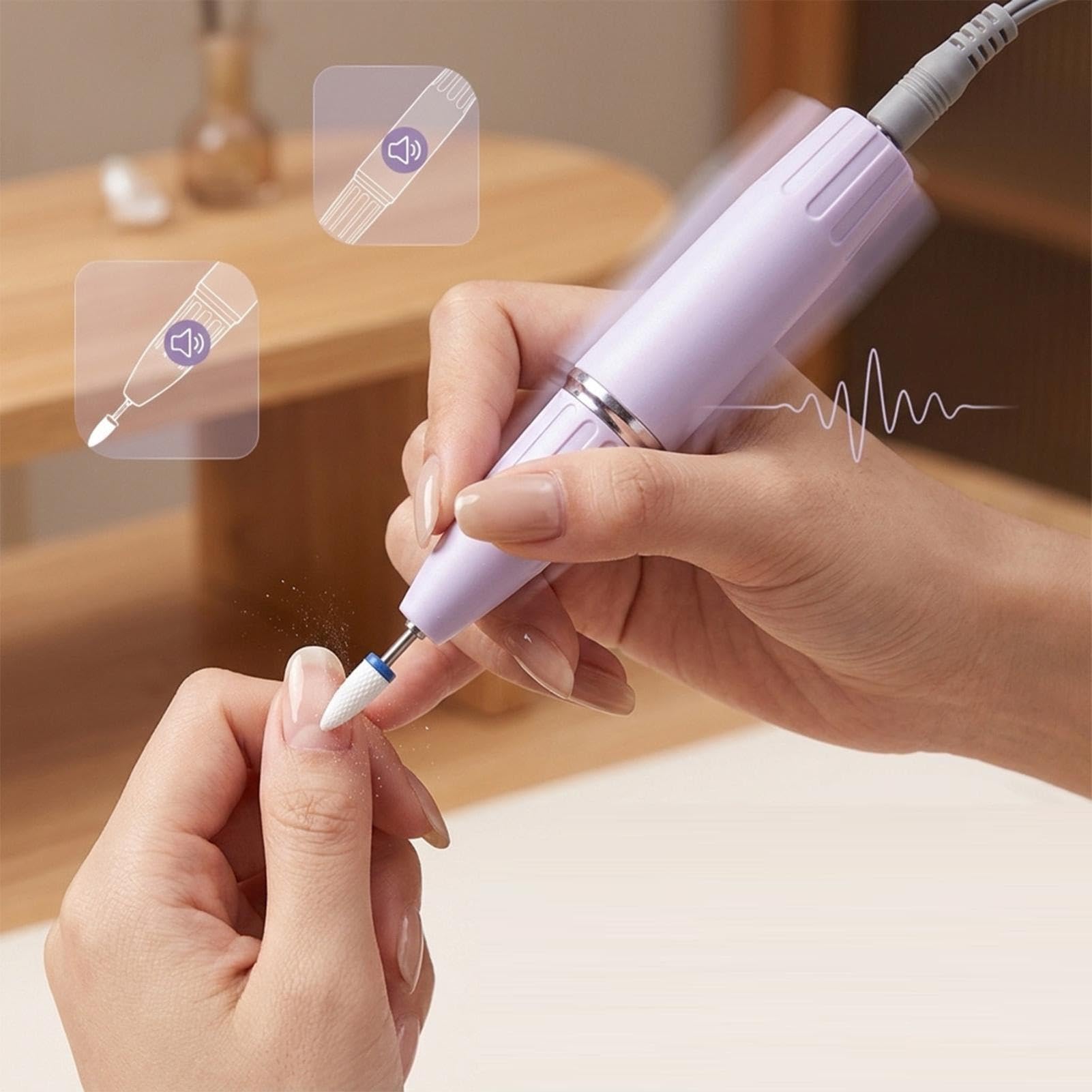 Per Unghie Elettrica Strumenti Da Manicure Portatili Elettrici | Kit Frese E Lime Per Unghie Spesse per Mani e Piedi Pedicure Cuticole Donne Principianti