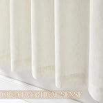 Semi Sheer Curtains 102 Inch Long - 2 Panels Faux Linen Drapes for Bedroom Living Room, Light Filtering, Privacy Protection, Rod Pocket & Back Tab, Each 52" W x 102" L-Natural