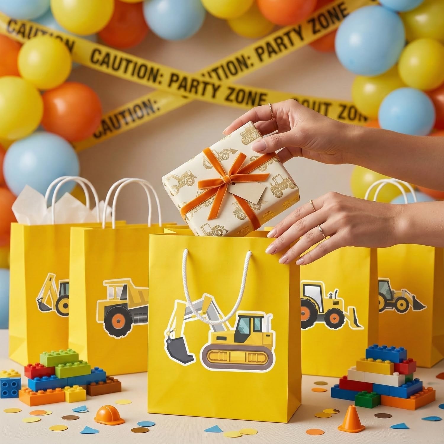 Untumble Construction Theme Return Gift Bags (Pack of 10)-image-2