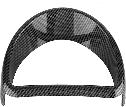 Miniatura 8 de Qiilu - Conjunto de bisel de instrumentos de tablero de instrumentos, estilo fibra de carbono, repuesto para Smart FortwoForfour 453 2015-2021