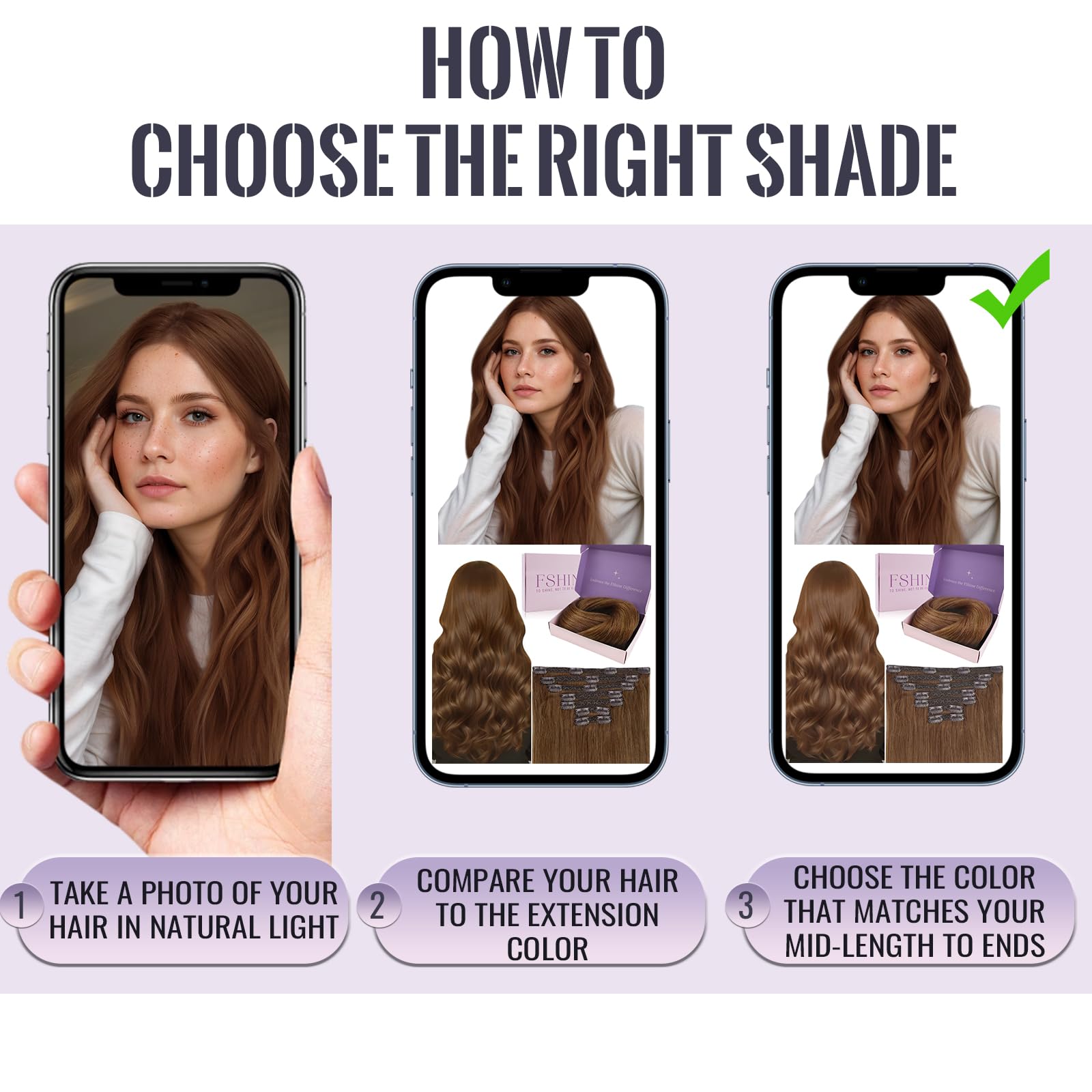 Fshine Clip in Hair Extensions Human Hair Copper Hair Extensions 18 Inch 120 g 7 pcs Color 330 Natural Straight Hair Extensions for Women Real Human Hair — view 6