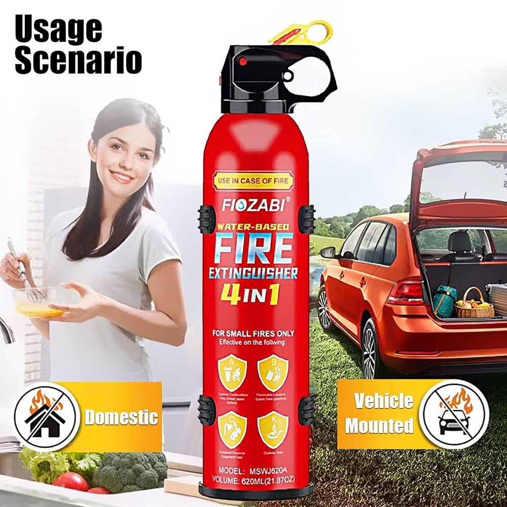 Fireblitz 消火器 AB-600 600ml 600g Dry Powder / 600ml Water-Based Fire Extinguisher Spray