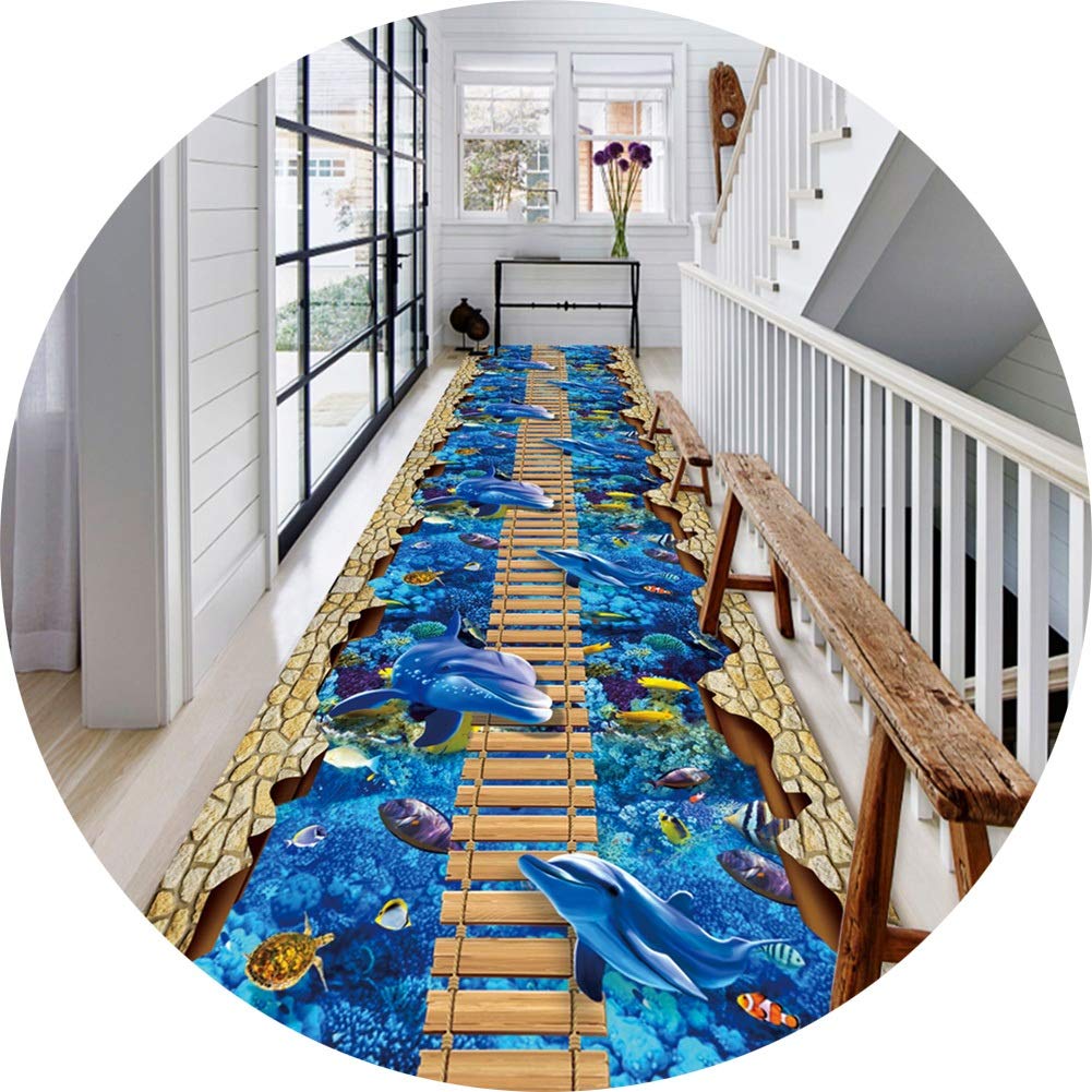 Tapis de passage d'entrée pour un couloir moderne et cuisine propre