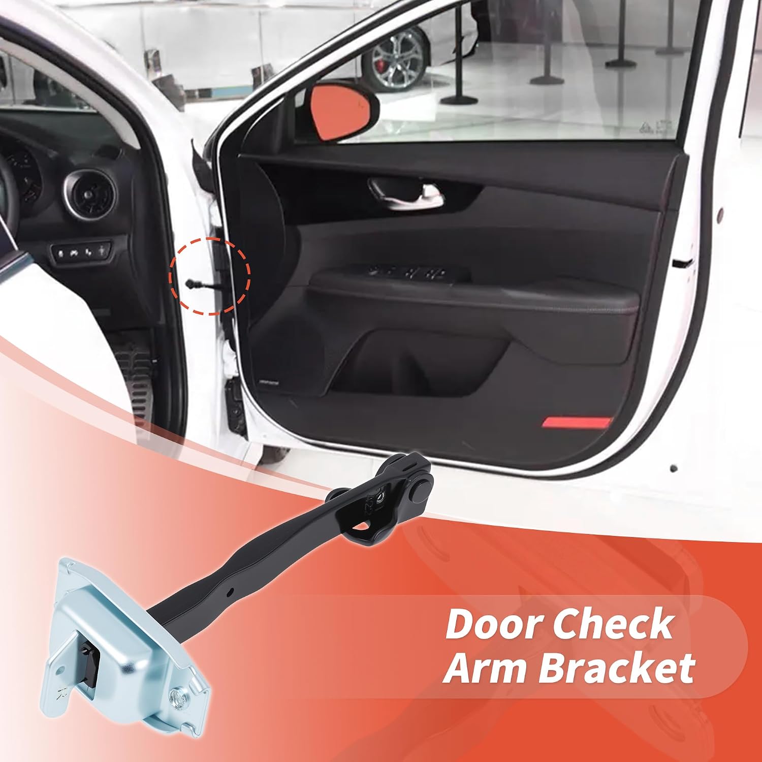 Rear Left Right Door Check Strap for Toyota RAV4 2014-2018 Door Stop Stay Limiter 686300R030/686300R031 Rear Driver Passenger Side Door Check Arm Hinge Bracket Brake 6863042040