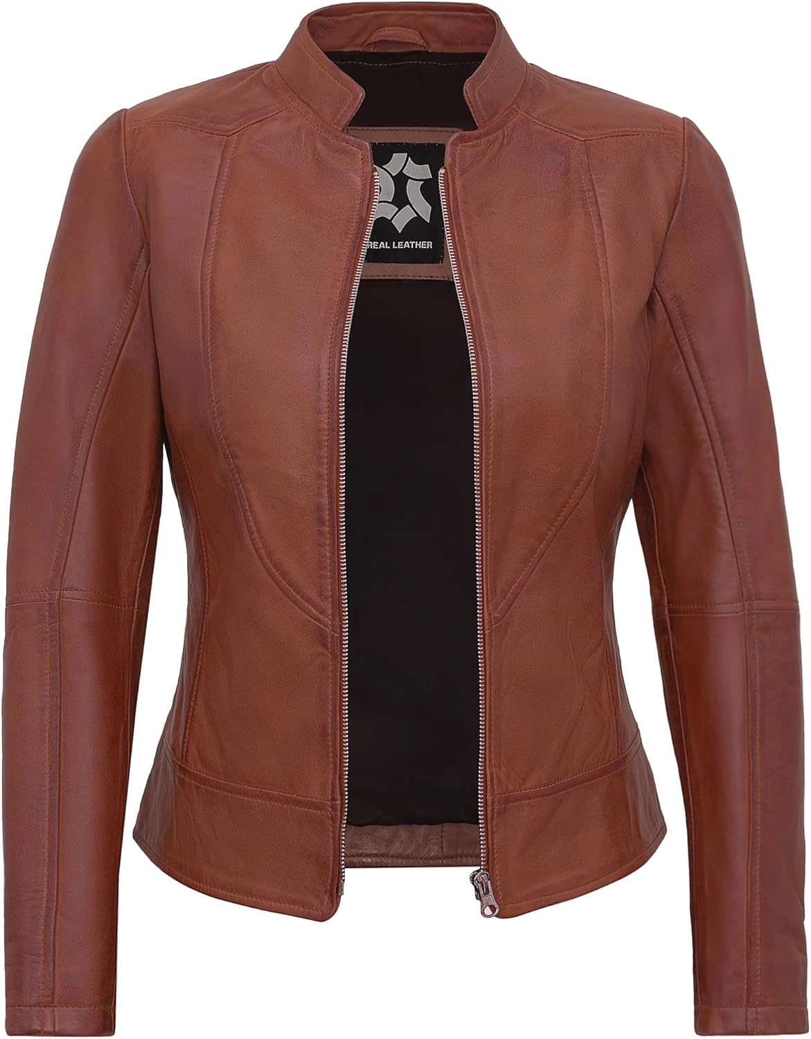 Womens Leather Jackets - Real Lambskin Stylish Motorcycle Leather Jacket Women