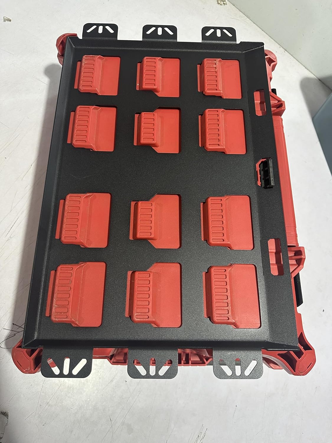 Fabater 2 Pack-Packout-Montageplatte Kompatibel mit Toolbox, 100 Lbs, Metall mit Pulverschicht, für Werkzeuglagerung und Organisationssystem (volles Plattenschwarz)