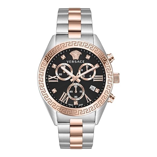 Versace Greca Chrono Collection Luxury Womens Watch Timepiece