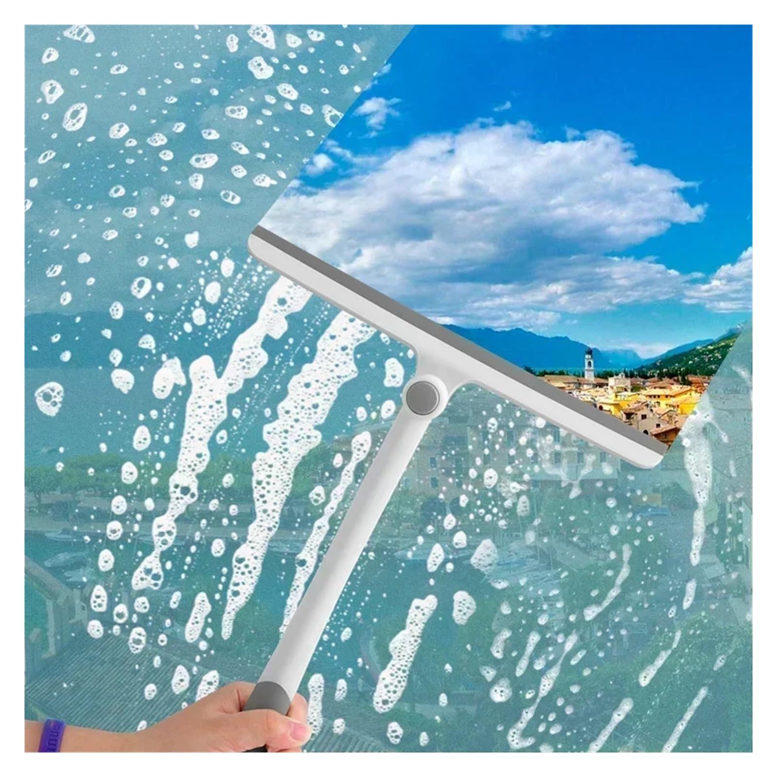 Limpiaparabrisas de Ducha Limpiador de Vidrio Silicona Giratorio 360 ​​Grados, escobilla Goma for Ducha, for Ventanas, Limpiador Espejos, Limpieza del hogar