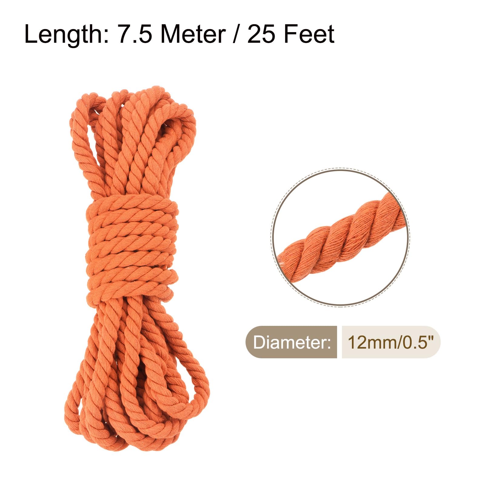 Rebower 0.5 Inch 25 Feet Macrame Cord - Image 2