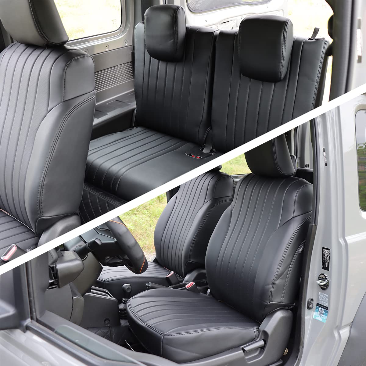 Amazon | シートカバー レザー 新型ジムニー用 JB64W JB74W 専用 