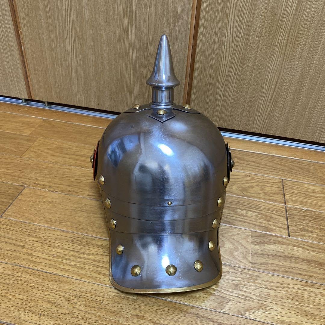 Amazon.co.jp: ピッケルハウベ ドイツ帝国 ヘルメット 金属製レプリカ 
