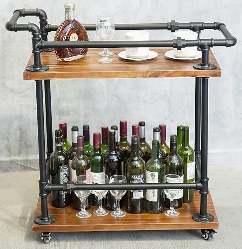 Pipe bar cart