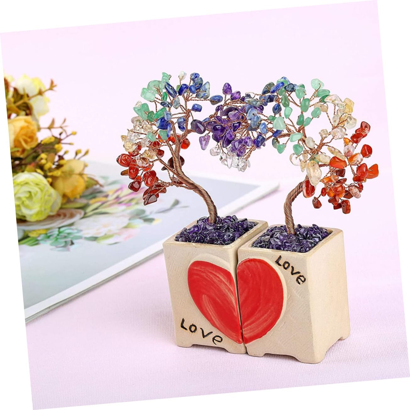 3paires Pot De Fleurs Design Cœur Créatif pour Plantes Succulentes pour Décoration Intérieure Et Extérieure Parfait pour Couples Amoureux