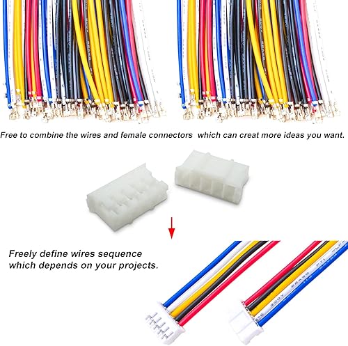 Miniatura 2 de PH2.0.000 in JST - Kit de conector macho con cable preprensado de 22 AWG, 234567891012 pines con carcasa de clavijas JST conector de cable con