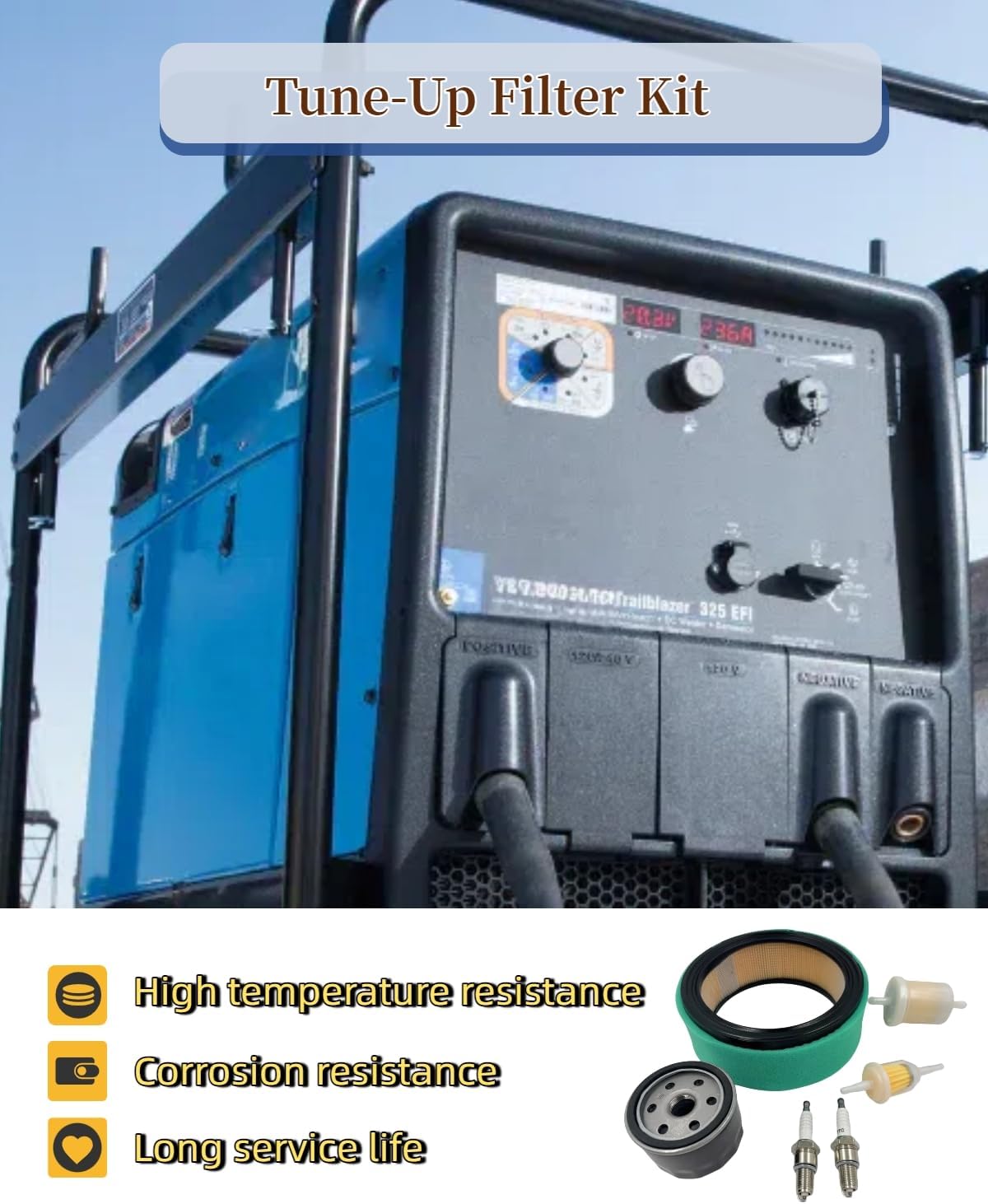 230015 Tune-Up Filter Kit Fit for Miller Bobcat 225 260 Gas Engine Trailblazer 325 Engine Driven Welder