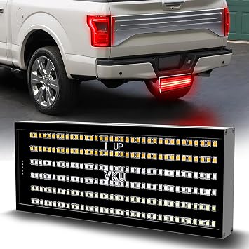 LED Light Trailer Hitch Cover, 6 Mode of Full Lighting, 6 Rows and 216 pcs LED Chips, Universal Fit 2" Receiver for rucks Chevy Chevrolet, Ford, Toyota, GMC, Dodge RAM, Jeep, ATV SUV Van