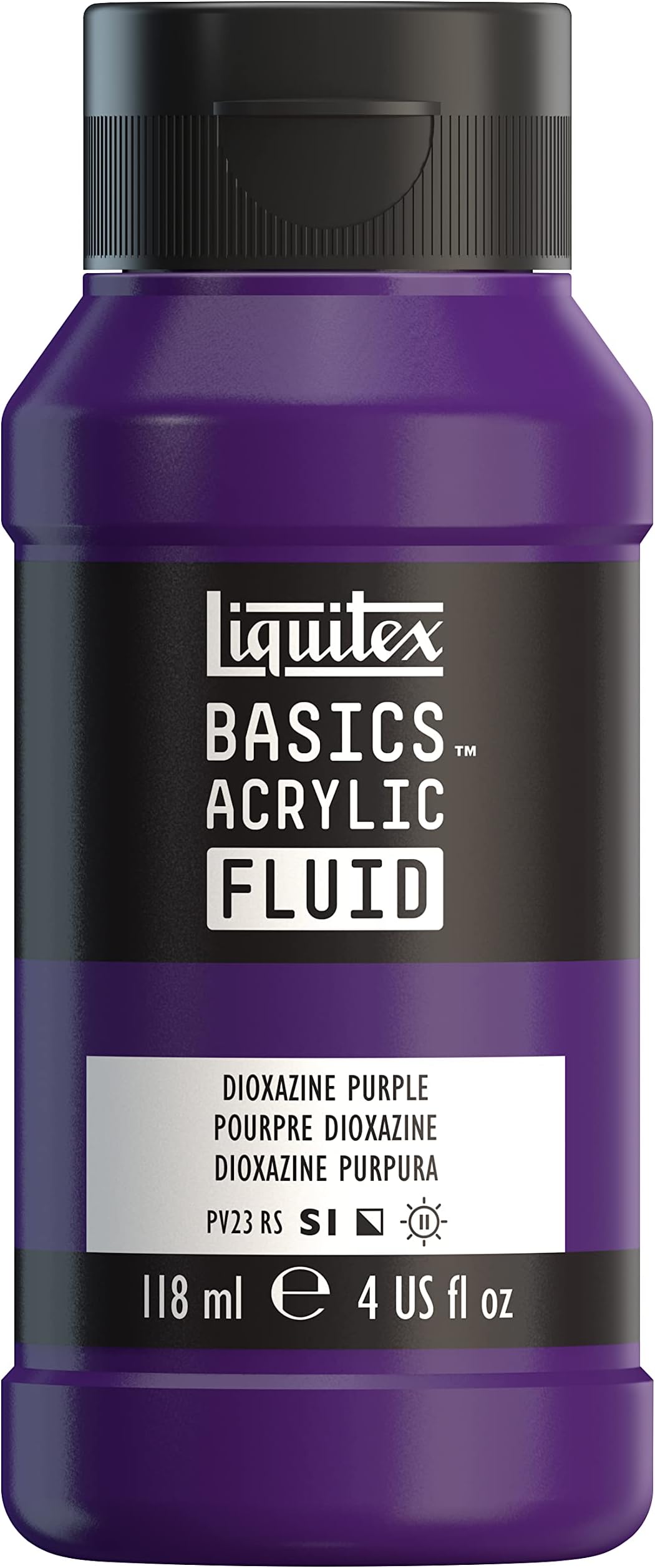 BASICS Acrylic Fluid Paint, 118ml (4-oz) Bottle, Dioxazine Purple