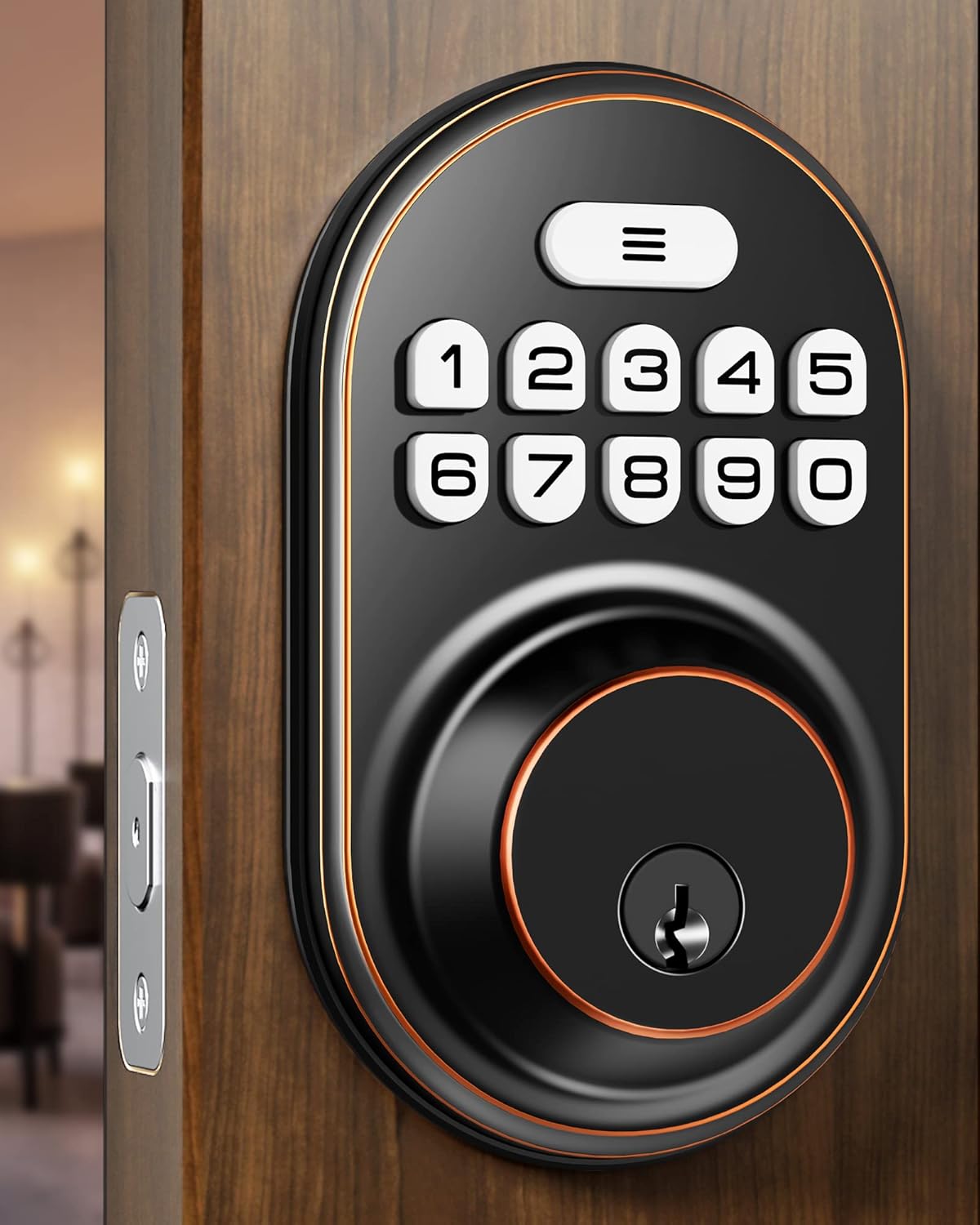 KAWDEN Keyless Entry Door Lock, Electronic Keypad Deadbolt Lock, Anti
