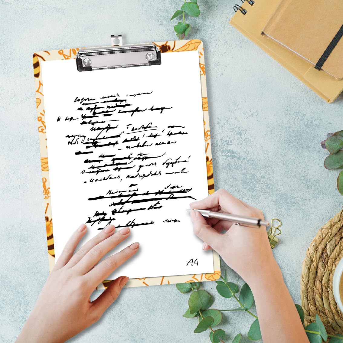 CRASPIRE Acrylic Clipboard A4 Bees Writing Board With Stainless - View #9