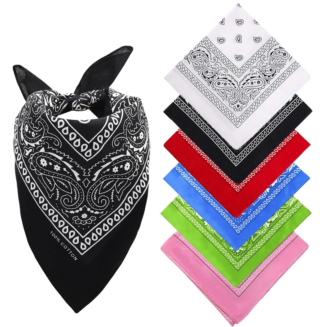 6 sztuk bandana bawełniana bandana kobiety bandany mężczyźni bandany kolorowe paisle nakrycie głowy szalik do włosów na szyję opaska na głowę krawat