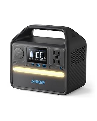 Anker 521 Portable Power Station Upgraded with LiFePO4 Battery, 256Wh 6-Port PowerHouse, 300W (Peak 600W) Solar Generator (Solar Panel Optional), 2 AC Outlets, 60W USB-C PD Output, Outdoor Generator