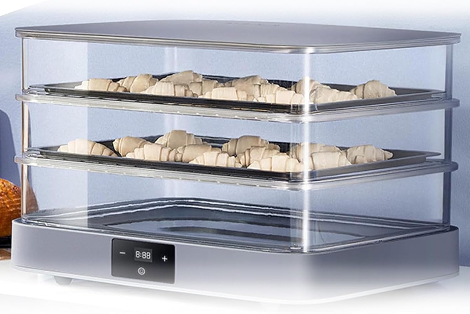 Electric Dough Proofer Machine Stainless Steel proofer - 40L Home Bread Proofing Box with Adjustable Temperature, Timing and Humidity Control for Even Fermentation - Perfect for Home Use
