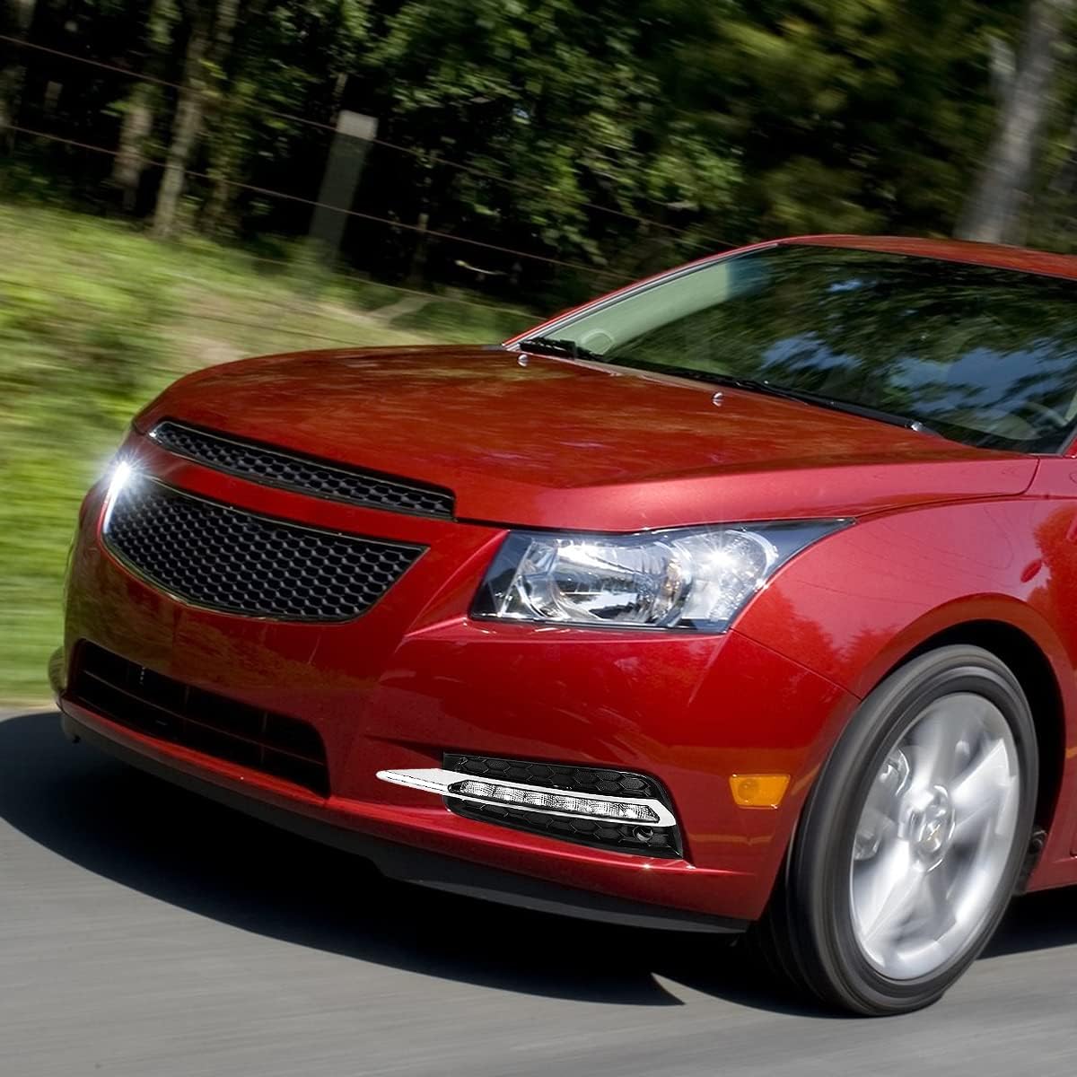 DNA MOTORING FL-ZTL-157-CH Fog Light Driver & Passenger Side Enhance visibility [Compatible with 11-16 Chevy Cruze]