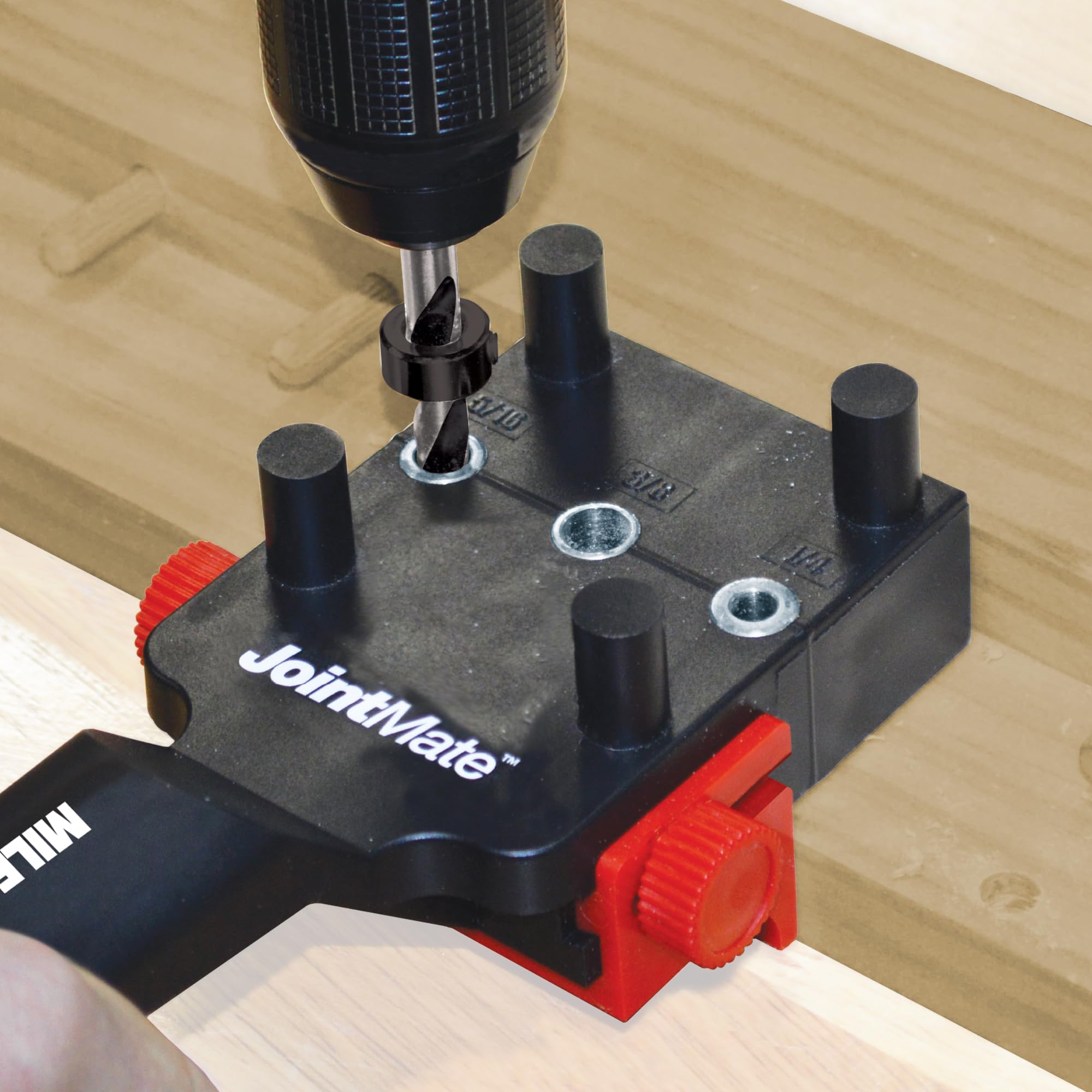 Kit de perçage et d'assemblage de tourillons – Installation rapide et précise des tourillons pour coin, surface et bords articulés