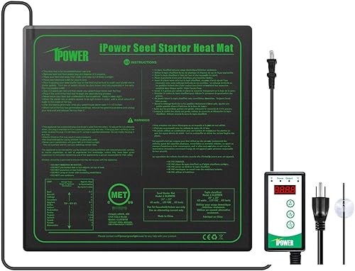 Vista 14 de iPower Tapete térmico de siembra de 20 x 20.75 pulgadas, película de carbono mejorada, almohadilla de inicio de germinación hidropónica cálida